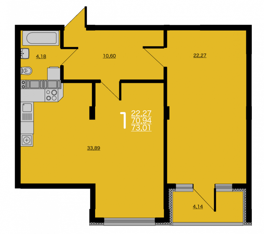 ЖК акварель евродвушка