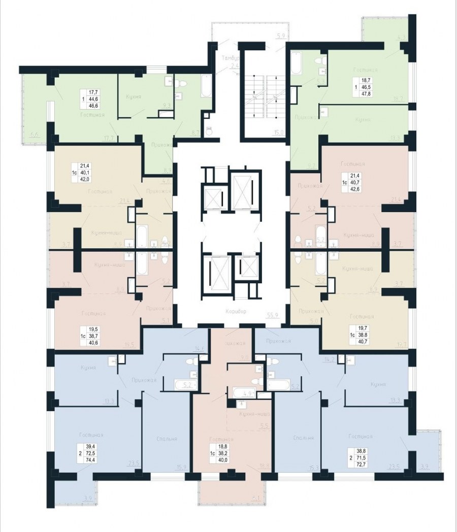 Шахтеров 12 Красноярск планировка