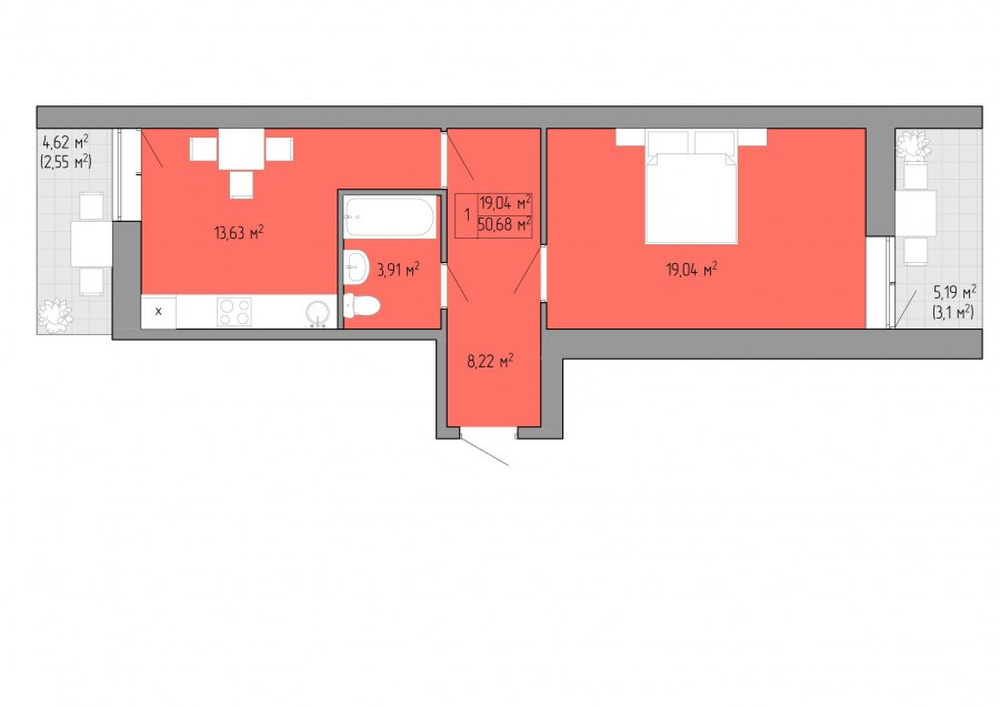 Акварель Тюмень планировка