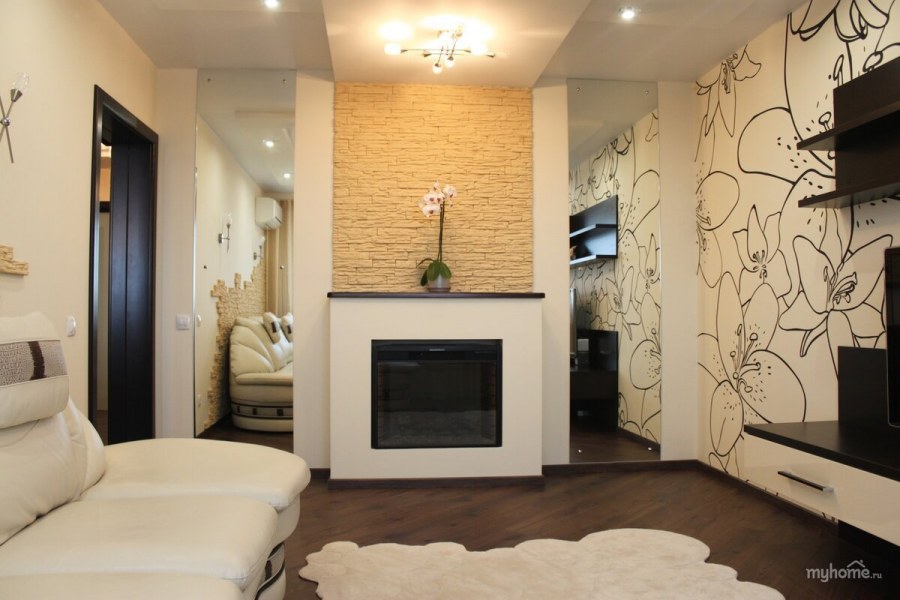 Обои в однокомнатной квартире