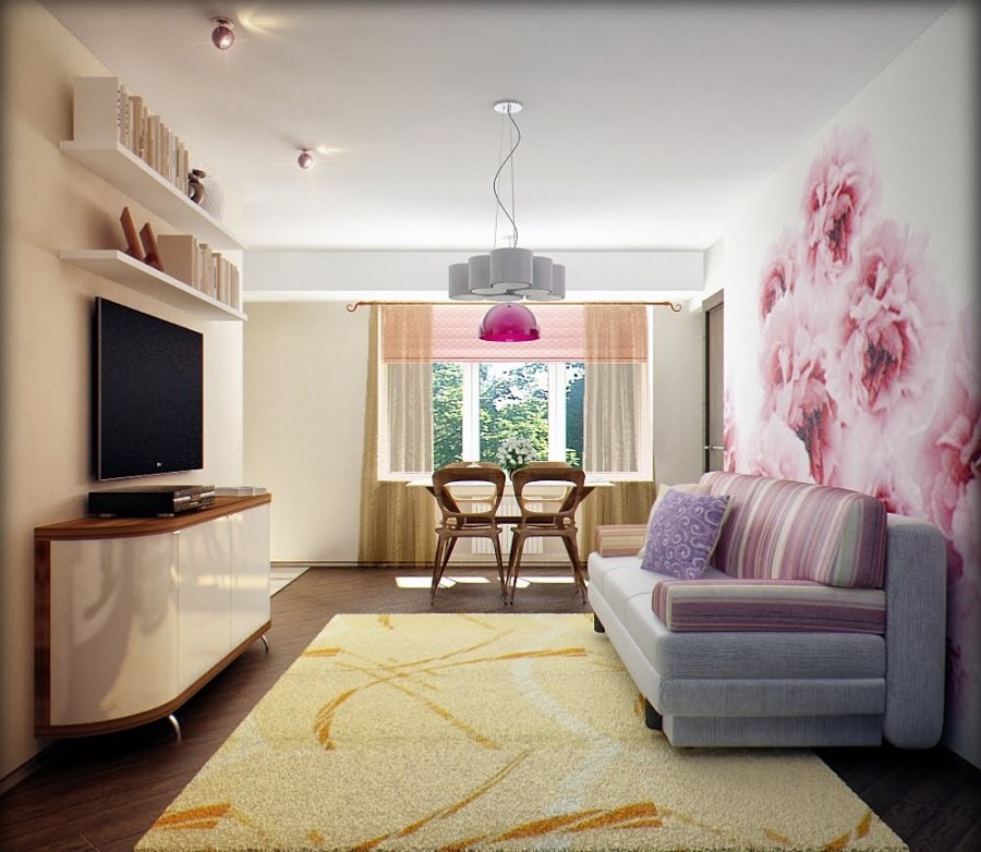 Интерьер гостиной 14м2