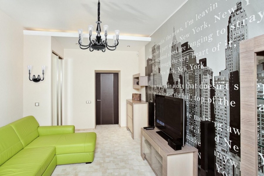 Обои в однокомнатной квартире