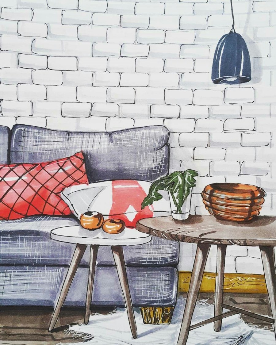 Интерьерный скетч