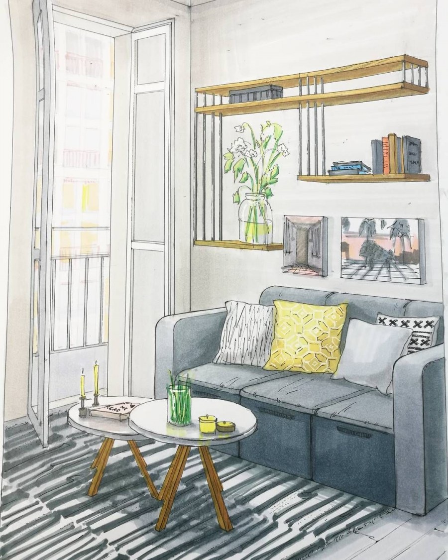 Рисование интерьера