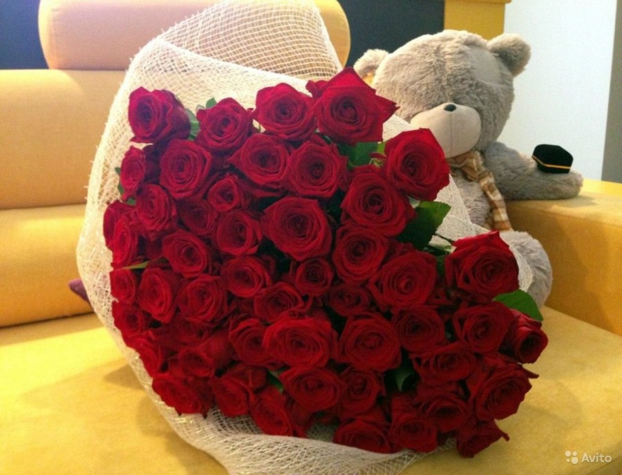 Букетцаетов на кровати