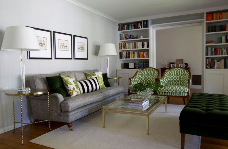 Серо оранжевый интерьер