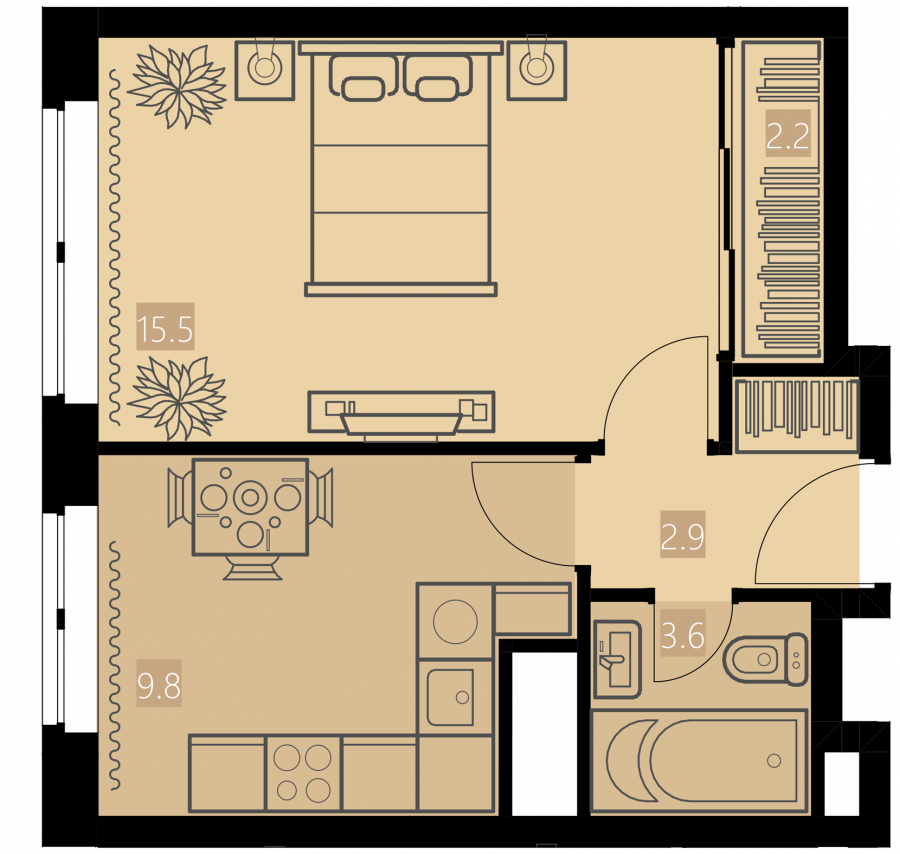 Фото квартиры 1 комнатной ул Ивантеевская дом 13 Москва