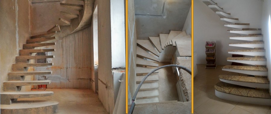 Самонесущая бетонная лестница