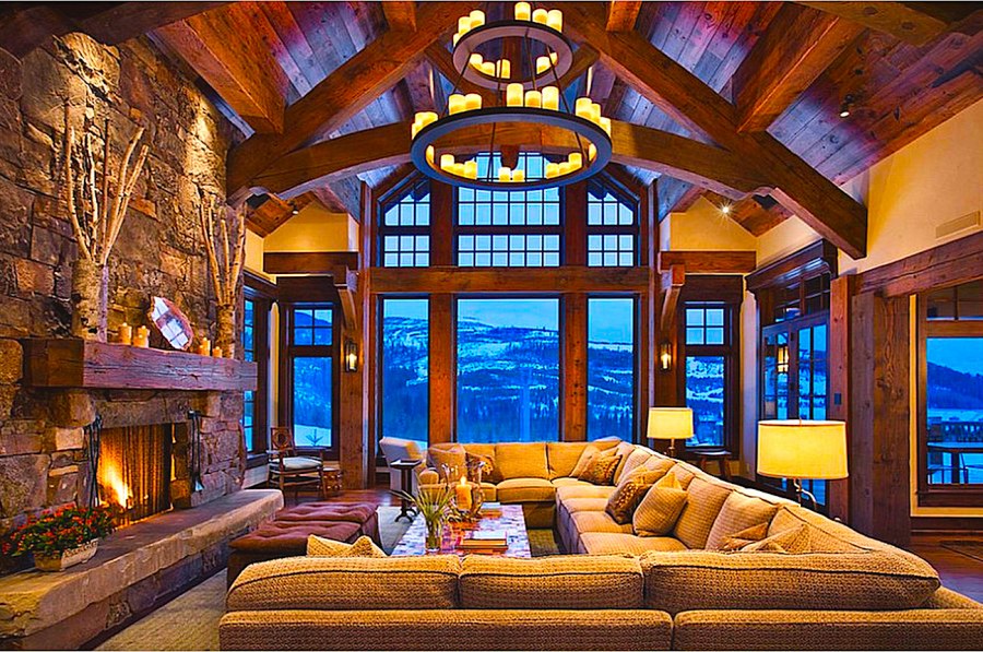 Гостинная в стиль Альпийский Шале