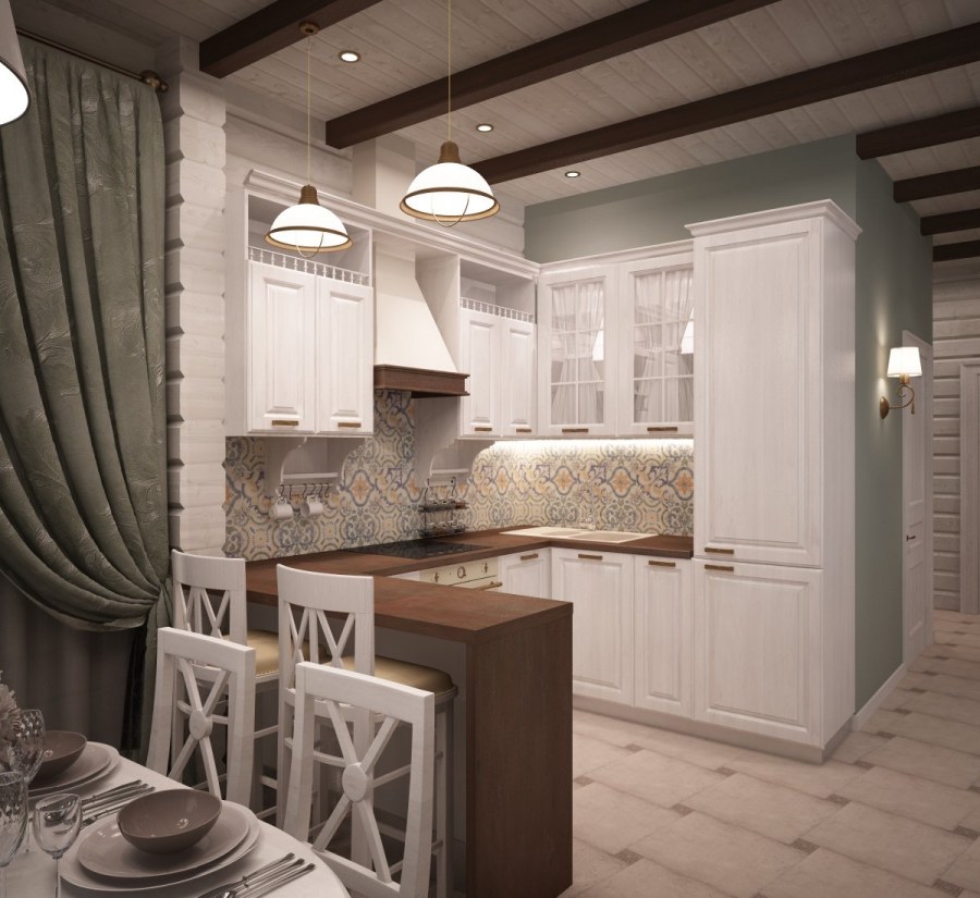 Кухни гостиные в загородном доме