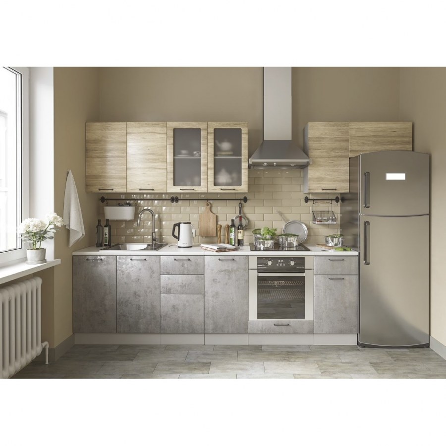 Кухня лофт дуб Майский