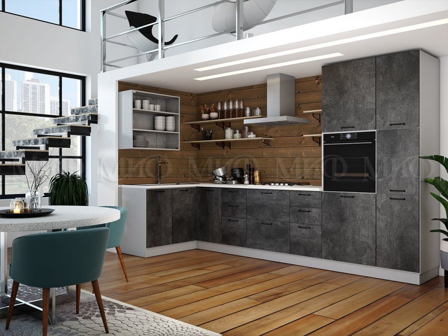 Кухня Техно бетон миф