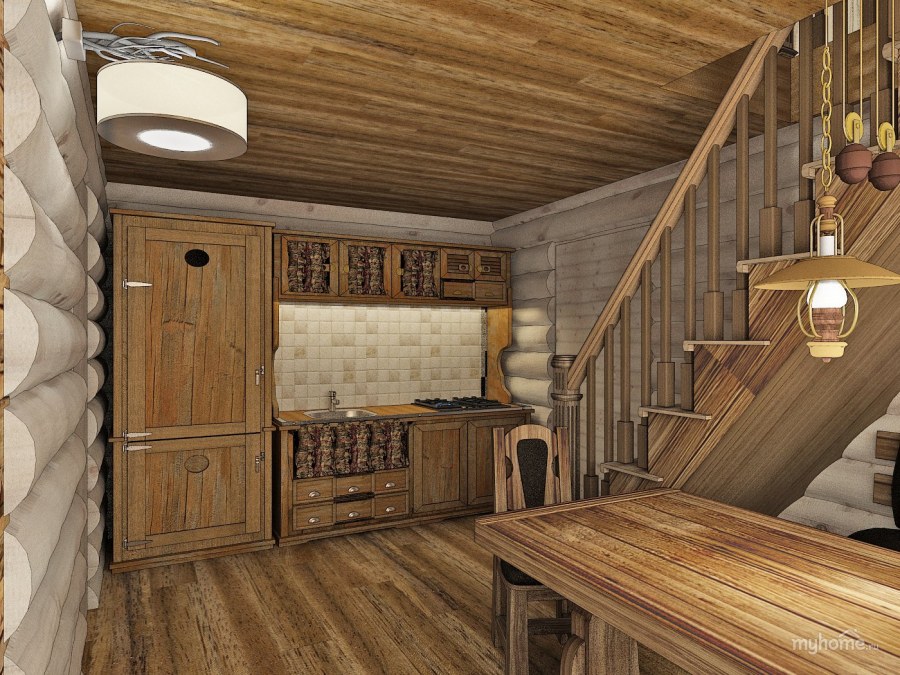 Интерьер 2 этажа бани