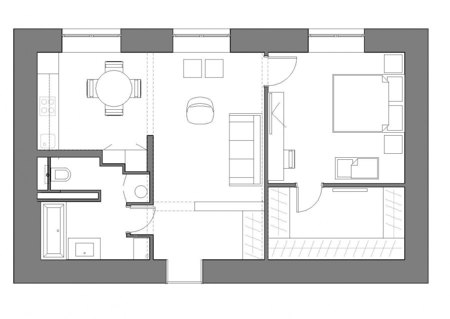 Квартира 58 квадратов планировка
