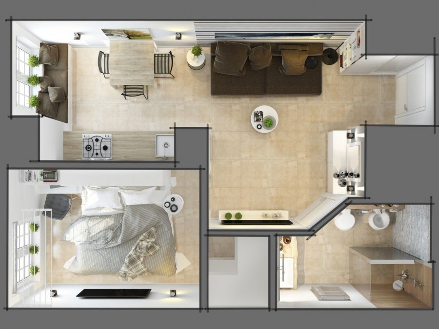 Планировка двуспальной квартиры