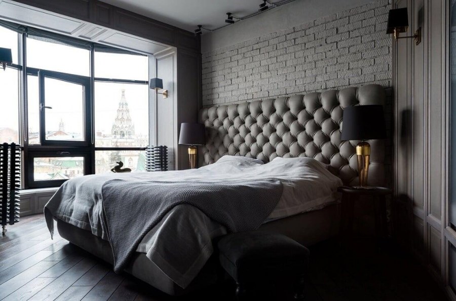 Спальня в стиле лофт