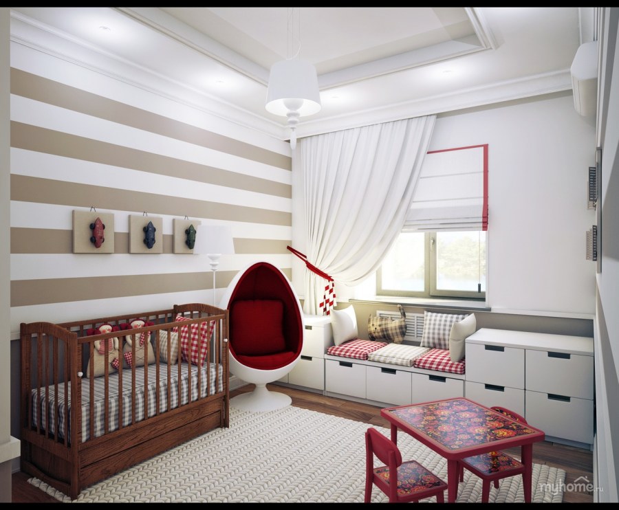 Интерьер детской в загородном доме