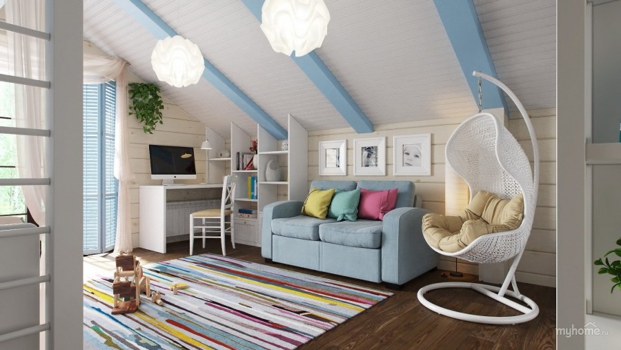Детские комнаты на мансарде