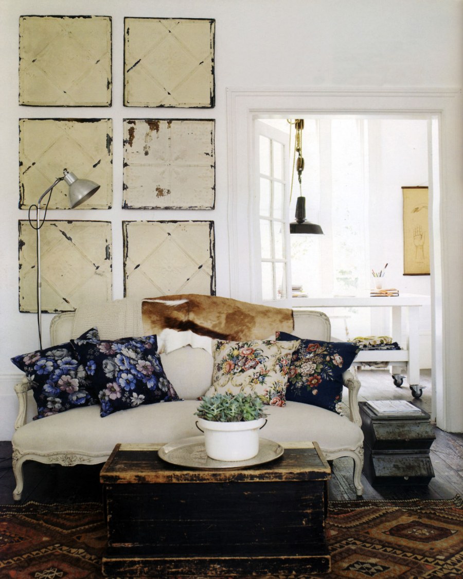 Интерьер гостиной в цветочном стиле