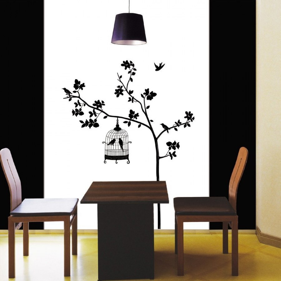 Интерьерные наклейки на стену дерево