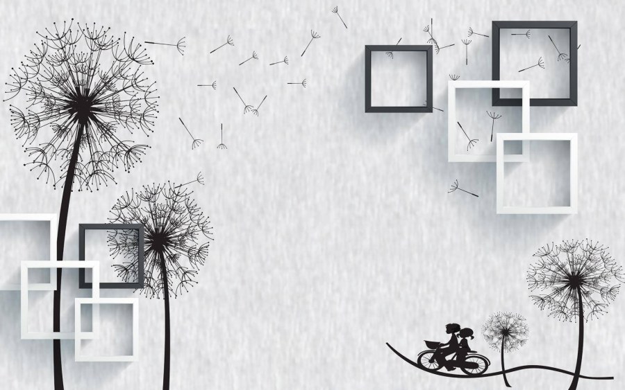 Одуванчики на стене