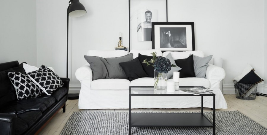 Интерьер в черно белых тонах