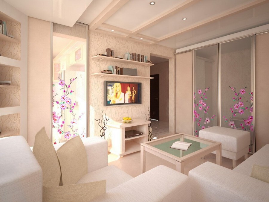 Интерьер маленькой гостиной