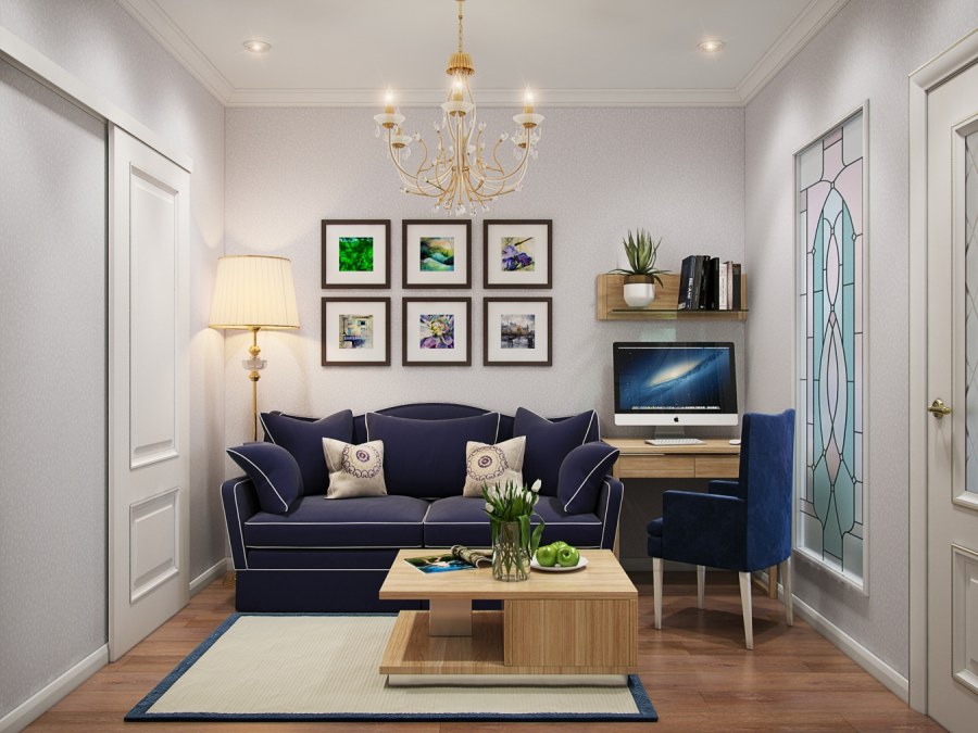 Интерьер небольшой гостиной