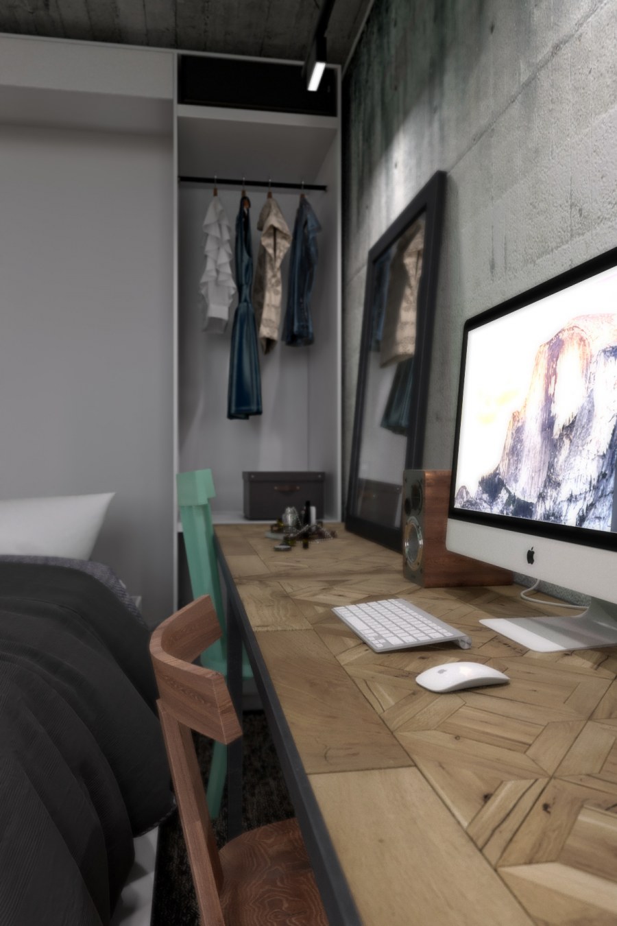 Кухня в стиле Сканди лофт