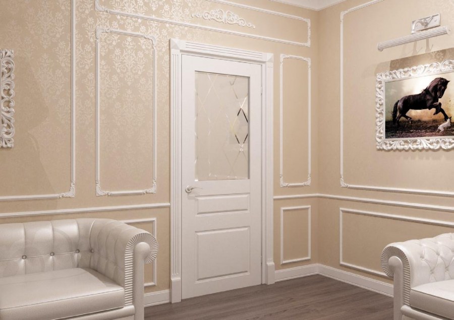 Отделка стен молдингами в классическом стиле