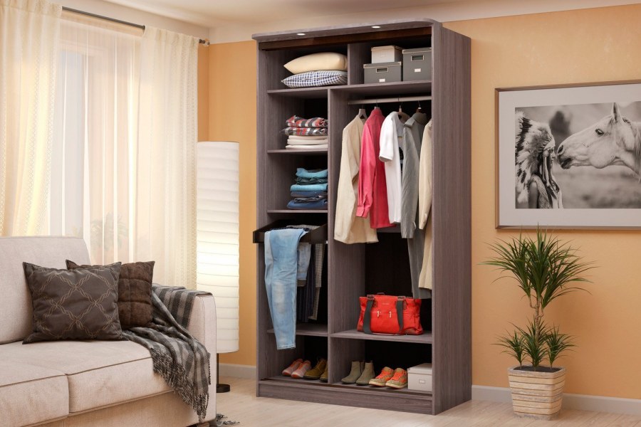 Шкаф купе ясень Анкор темный хофф