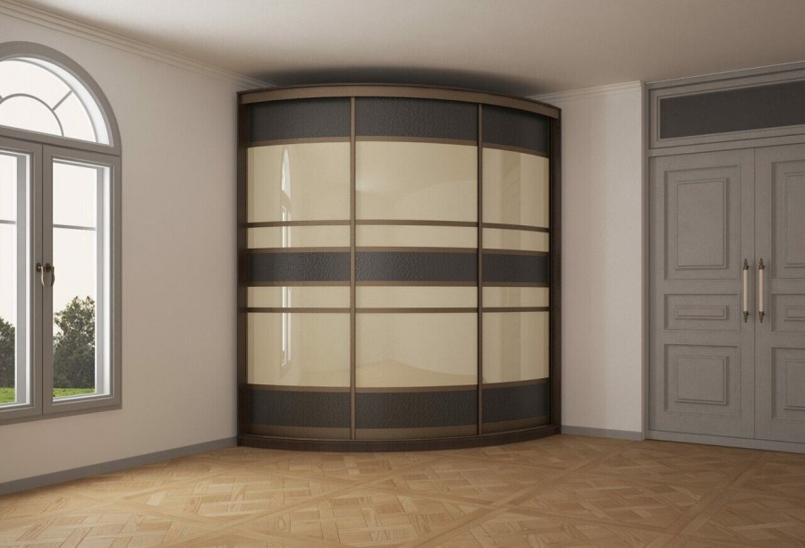 Угловой радиусный шкаф 900x900