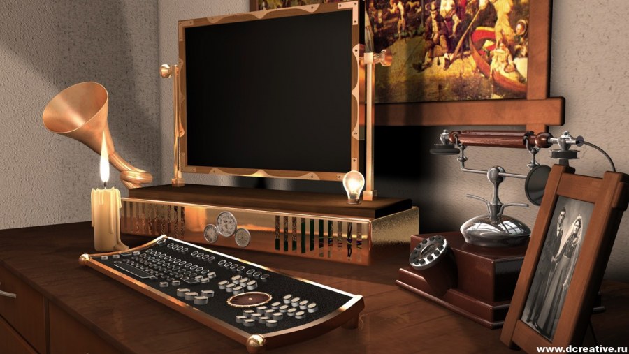 Телевизор в стиле стимпанк