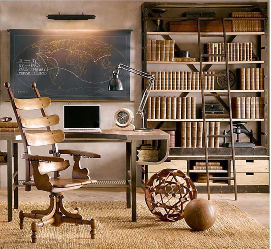 Маленький кабинет в стиле ретро