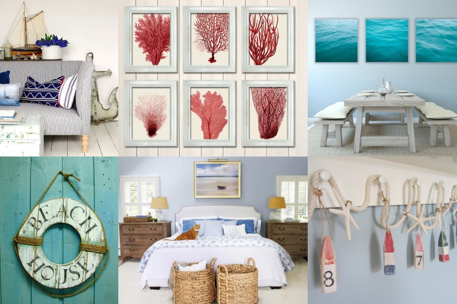 Детали интерьера в морском стиле