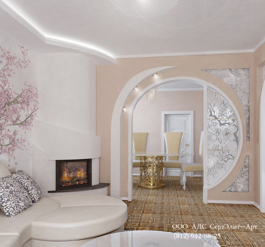 Гостиная с аркой