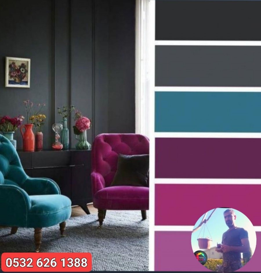 Бирюза сочетание цветов в интерьере