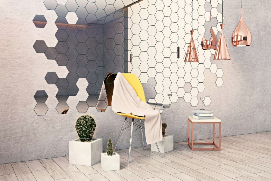 Зеркальная плитка ДСТ Гексагон