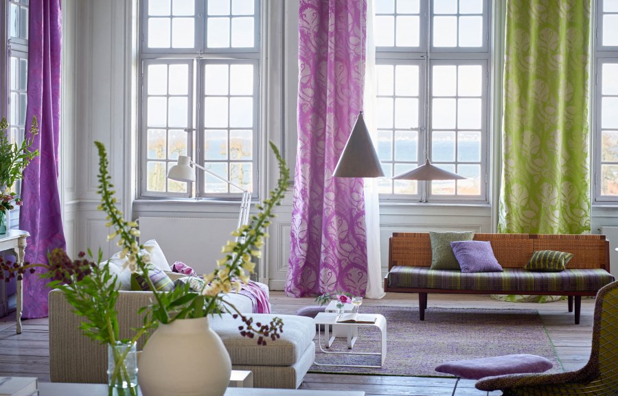 Сочетание лавандового цвета в интерьере