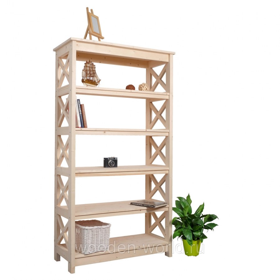 Деревянный стеллаж 400х250х1800 КРАСКОР