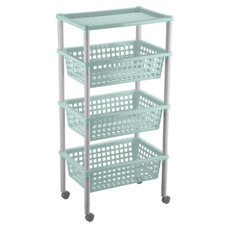Этажерка Бытпласт Элиза 3 корзины 1 полка