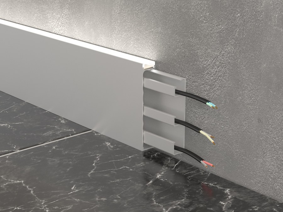 Алюминиевый плинтус Fezard Alp-g80