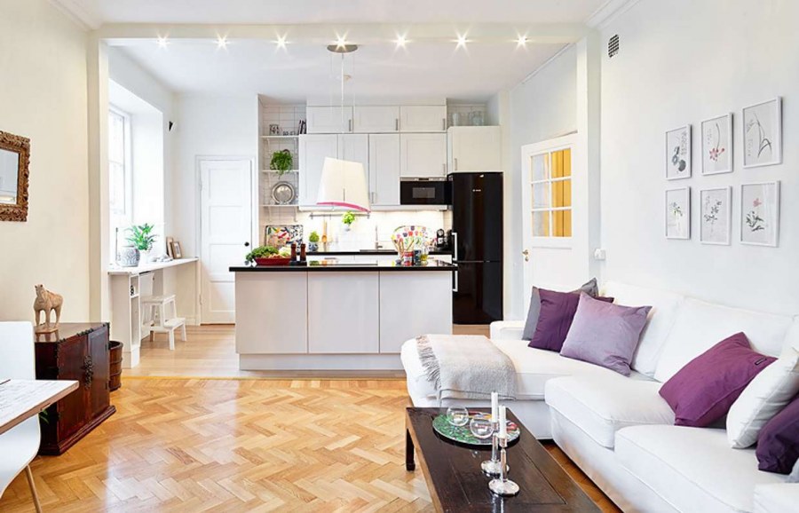 Зонирование кухни-гостиной 30 кв.м