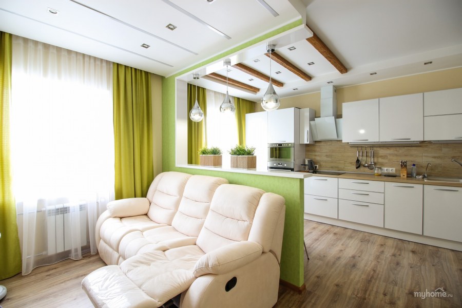 Кухня с гостинной 20кв м интерьер