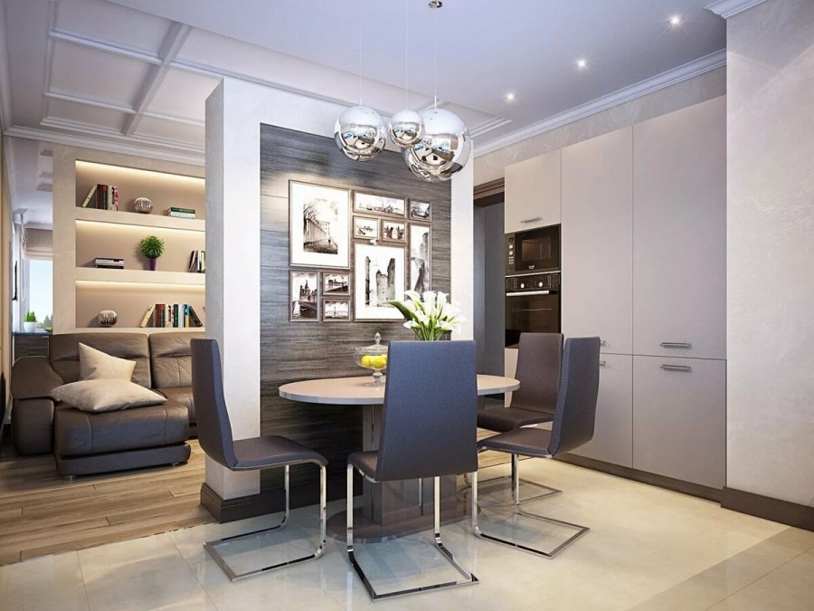 Кухня гостиная кабинет