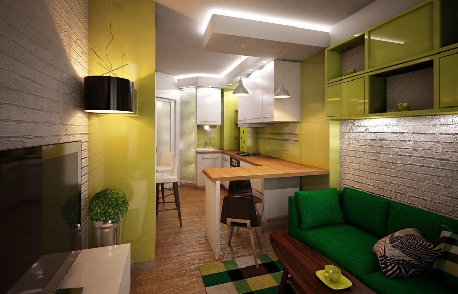 Кухня 12кв гостинная 18кв