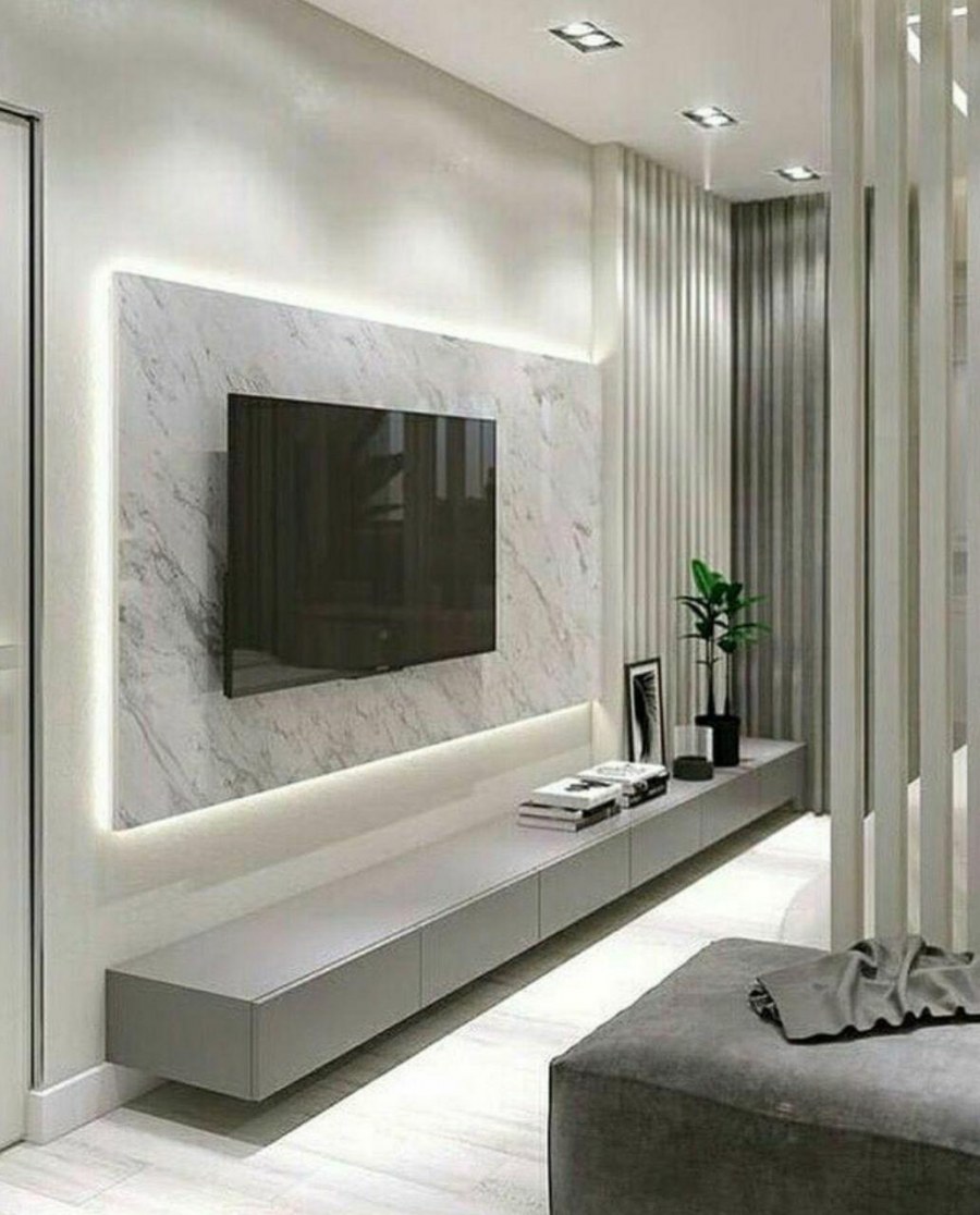 Зона телевизора в гостиной