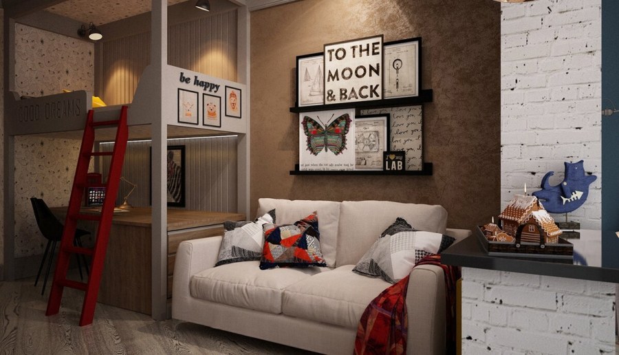 Детская спальня в стиле лофт