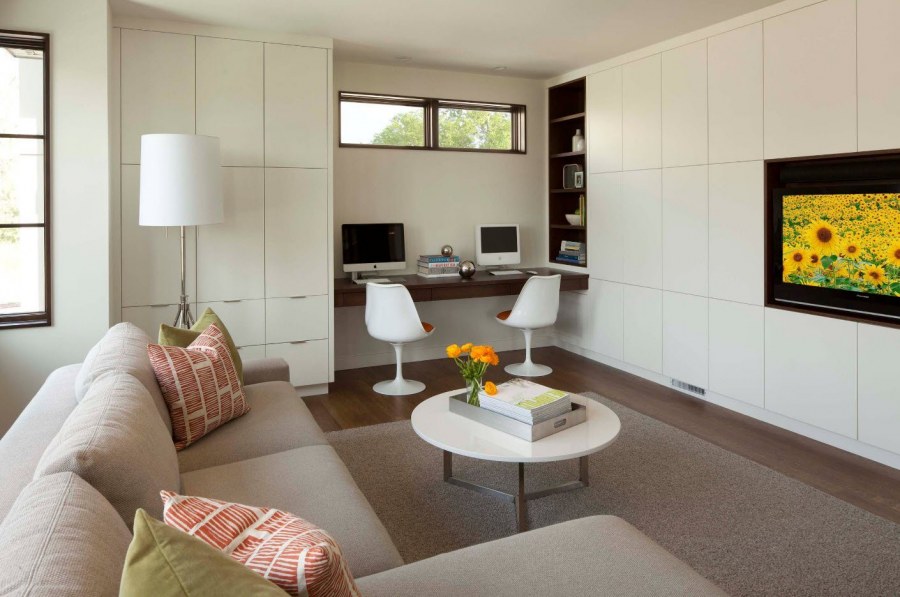 Гостиная с рабочим местом