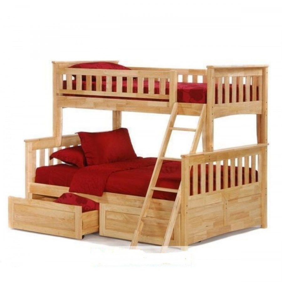 Двухъярусная кровать из массива сосны Модерн